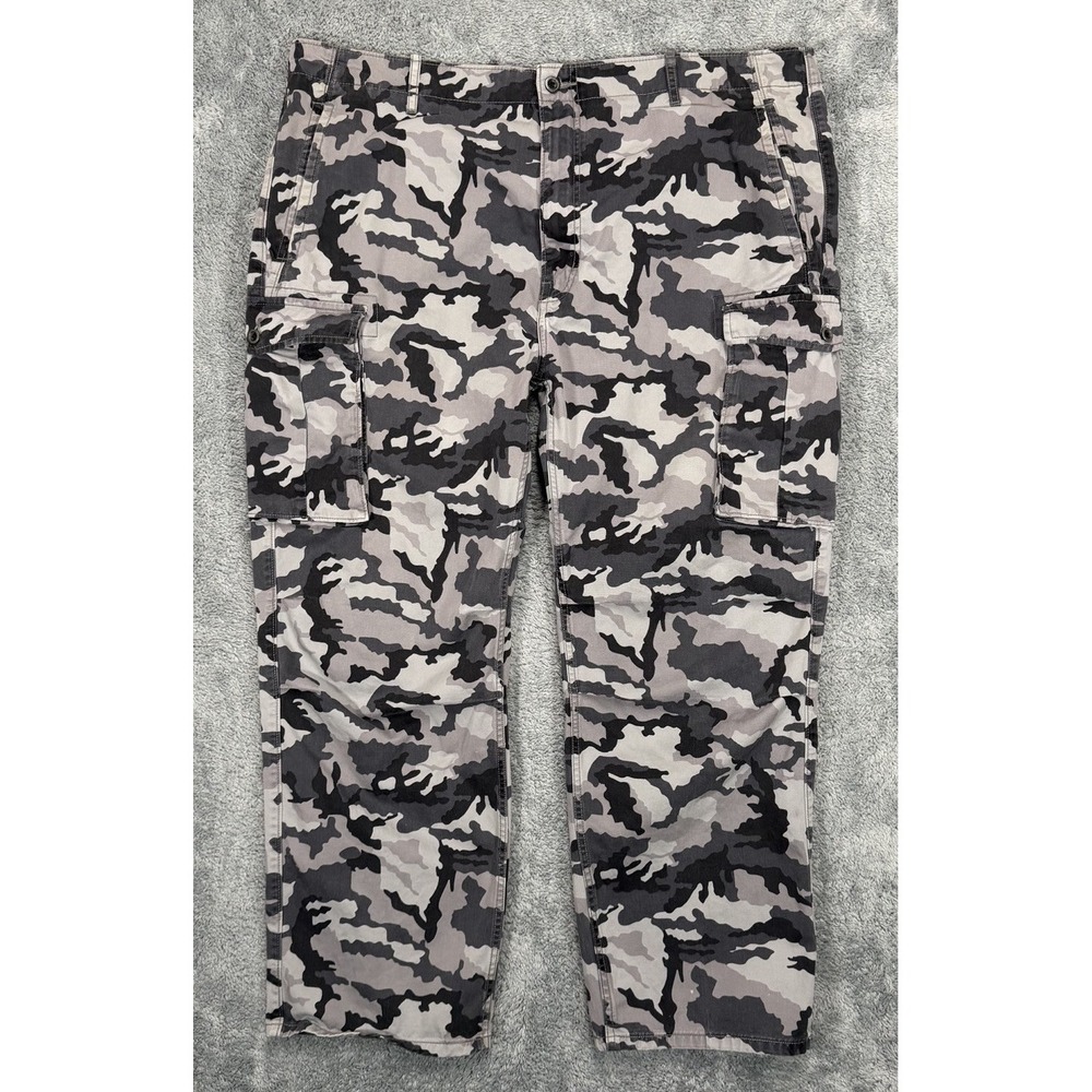 Levis Ace Cargo Pants Mens Size 44x29* Gray Camo Relaxed Fit Utility READ